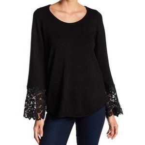 Black Crochet Lace Sweater